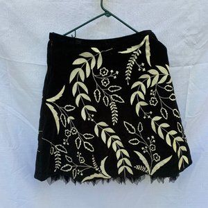 Anthropologie embroidered skirt